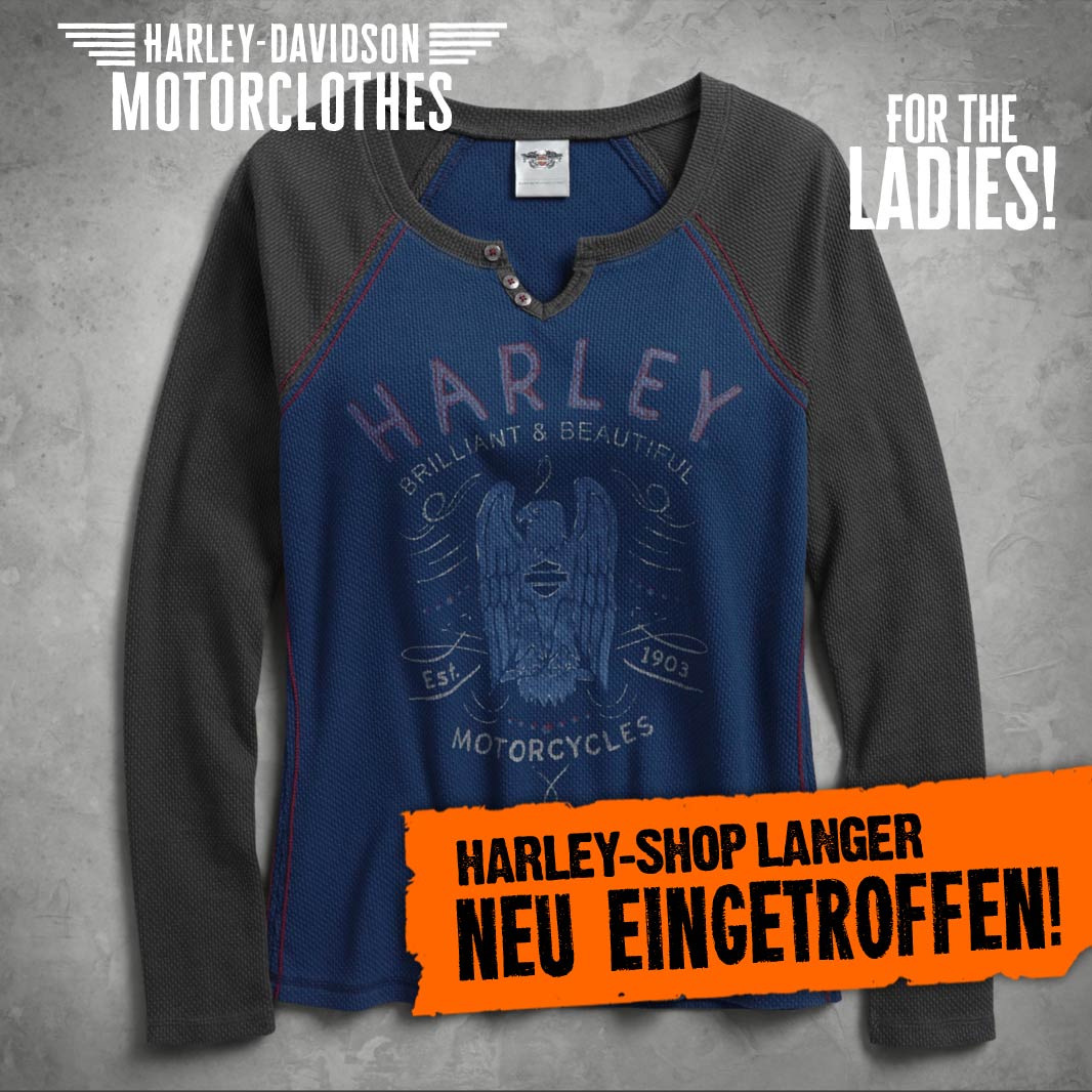 Harley-Davidson Motorclothes - Harley-Shop Langer - FÜr die Damen: 96049-18VW, Damen Frauen, T-Shirt Harley-Davidson Motorclothes, 96049-18VW, Damen Frauen, T-Shirt
