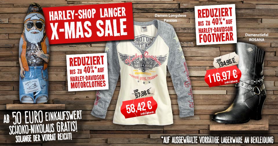 X-Mas SALE bei Harley-Shop Langer