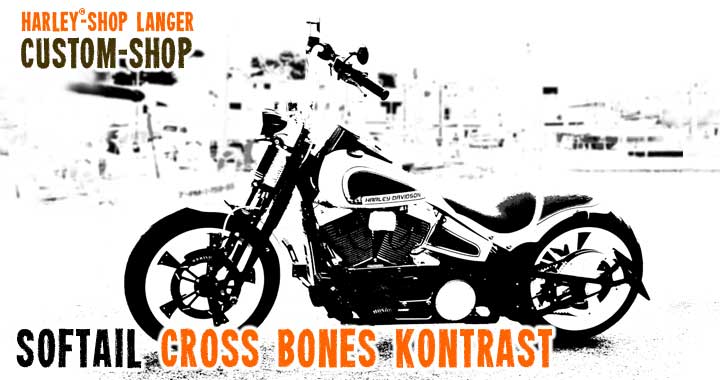 Harley Harley-Davidson Softail Cross Bones Umbau - Kontrast Custombike