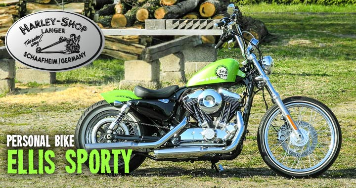 Sportster Seventy-Two Umbau Ellis Sporty Custombike umgebaut von Harley-Shop Langer, deinem Vertragshändler im Raum Spessart und Odenwald mit Sitz in Schaafheim