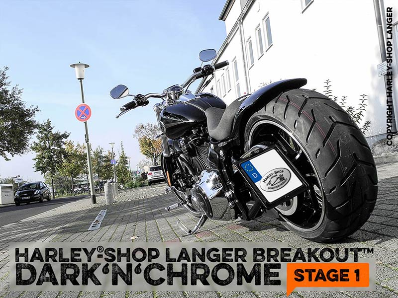 Softail Breakout Dark 'n' Chrome Stage-1 Custombike