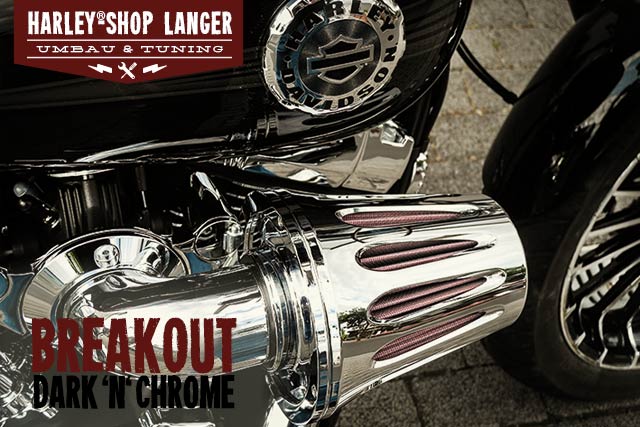 Softail Breakout Umbau Dark 'n' Chrome Custombike