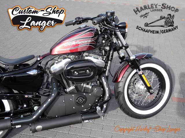 Sportster Forty-Eight Umbau Cherry Bomb Custombike