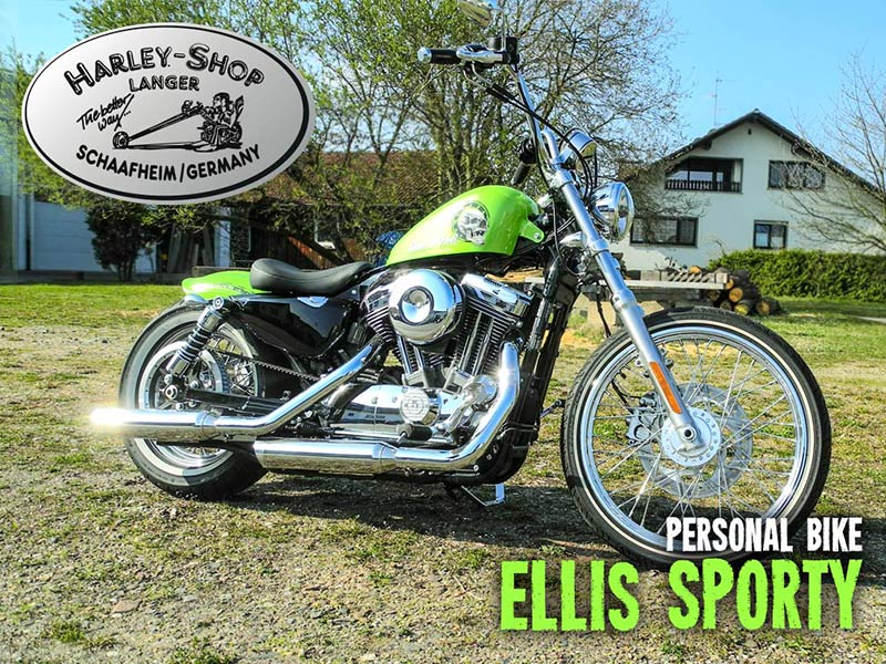 Harley-Shop Langer Sportster Seventy-Two Umbau Ellis Sporty Custombike